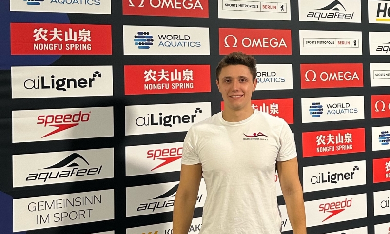 Philipp Brandt beim Swimming World Cup in Berlin